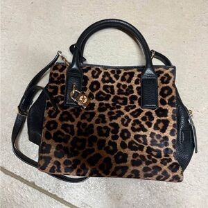 Michael Kors Leopard Print Leather Women's Handbag